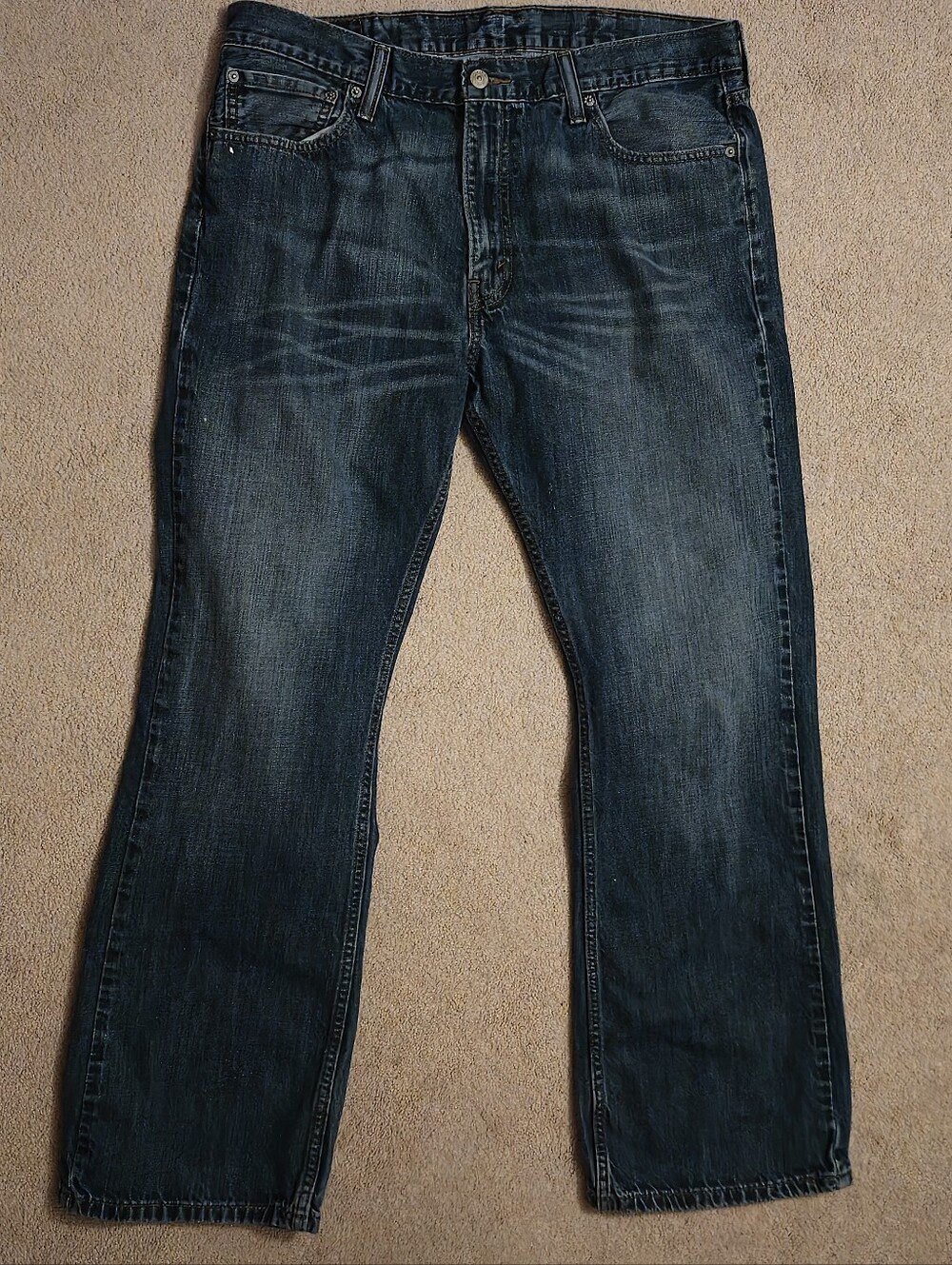 Levi's 527 Men's Slim Bootcut Dark Blue Denim Jeans 38/32
